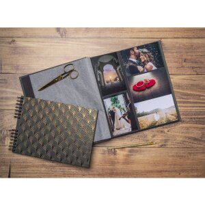 Exacompta 16095E Fotoalbum Néo Déco Zwart 29x32 cm 60 zwarte paginas