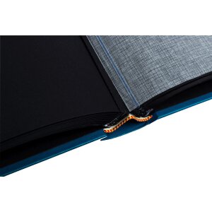Exacompta 16096E Fotoalbum 60 zwarte paginas Néo Déco Blauw