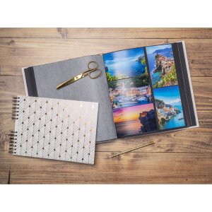 Exacompta 16097E Fotoalbum 60 zwarte paginas Néo Déco Wit