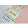 Exacompta fotoalbum 25x25cm 30 paginas wit motief fantasie speelkaart geel groen