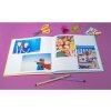 Exacompta fotoalbum 25x25cm 30 paginas wit motief fantasie speelkaart geel groen
