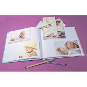 Exacompta 16115E Fotoalbum 30 paginas roze/blauw fantasie speelkaart