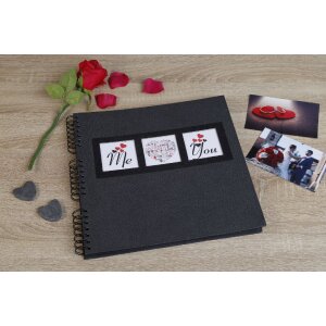 Exacompta 16215E Spiraal fotoalbum ME & YOU 32x32 cm 60 paginas zwart