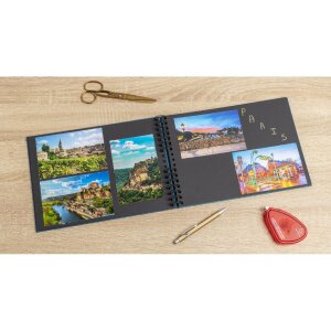 Exacompta Néo Déco fotoalbum 32x22 cm spiraalbinding 50 paginas Bleu de France