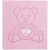 Exacompta 16566E Fotoalbum TEDDY 29x32 cm 60 paginas witte kaft teddybeer roze