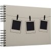 Exacompta 16823E Fotoalbum spiraalbinding 50 zwarte paginas Polaroid serie Beige