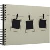 Exacompta 16824E Fotoalbum spiraalbinding 32x22 cm 50 zwarte paginas lichtgroen