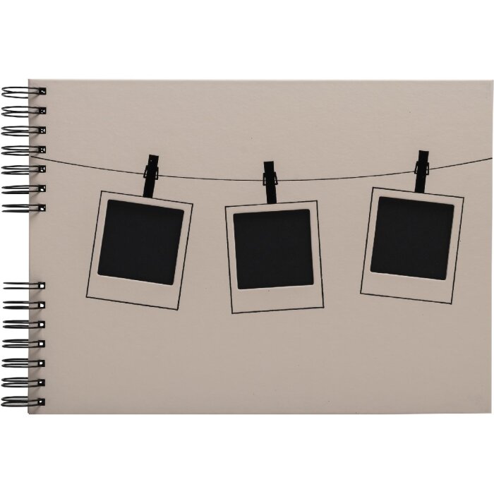 Exacompta 16825E Fotoalbum spiraalbinding 32x22 cm 50 zwarte paginas Roze