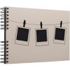 Exacompta 16825E Fotoalbum spiraalbinding 32x22 cm 50 zwarte paginas Roze