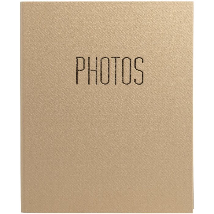 Exacompta 17602E Fotoalbum met ringmechanisme 60 zwarte paginas 32x26x4 cm Beige