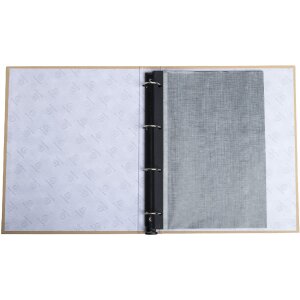 Exacompta 17602E Fotoalbum met ringmechanisme 60 zwarte paginas 32x26x4 cm Beige
