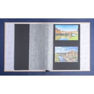 Exacompta 17602E Fotoalbum met ringmechanisme 60 zwarte paginas 32x26x4 cm Beige