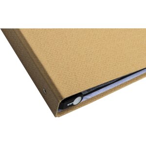 Exacompta 17602E Fotoalbum met ringmechanisme 60 zwarte paginas 32x26x4 cm Beige