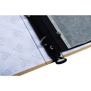 Exacompta 17602E Fotoalbum met ringmechanisme 60 zwarte paginas 32x26x4 cm Beige