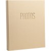 Exacompta 17602E Fotoalbum met ringmechanisme 60 zwarte paginas 32x26x4 cm Beige