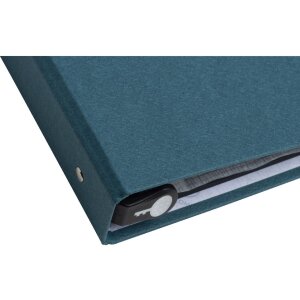 Exacompta 17603E Fotoalbum ringmechaniek 60 zwarte paginas 32x26x4cm blauwgroen