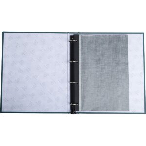 Exacompta 17603E Fotoalbum ringmechaniek 60 zwarte paginas 32x26x4cm blauwgroen