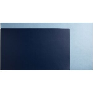 Exacompta 29124E Bureauonderlegger 35x60 cm PU tweekleurig marineblauw hemelsblauw