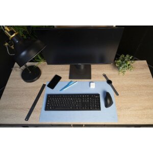Exacompta 29124E Bureauonderlegger 35x60 cm PU tweekleurig marineblauw hemelsblauw