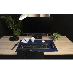Exacompta 29124E Bureauonderlegger 35x60 cm PU tweekleurig marineblauw hemelsblauw