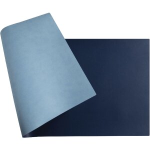 Exacompta 29124E Bureauonderlegger 35x60 cm PU tweekleurig marineblauw hemelsblauw