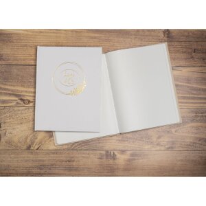 Exacompta Gastenboek Ringflower Witgoud sierrand 100 paginas 27x22 cm