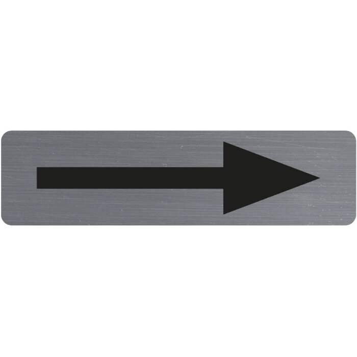 Exacompta informatiebord zelfklevende pijl 16,5x4,4 cm aluminium look grijs