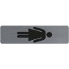 Exacompta informatiebord zelfklevend aluminium look dames 16,5x4,4 cm grijs