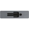 Exacompta informatiebord zelfklevend aluminium look verticaal heren 16,5x4,4cm