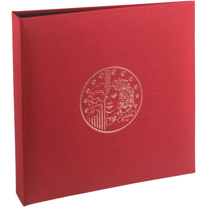 Exacompta muntenalbum 96105E Bordeaux rood 24,5x25cm kunstleer voor 215 munten