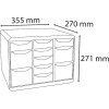 Exacompta STORE BOX MULTI ladebox 11 open lades lichtgrijs