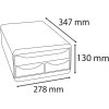 Exacompta 311914D KLEINE-KAST met 3 laden Zwart Kantoor Zwart Harlekijn