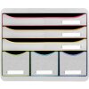 Exacompta 306913D Ladebox 6 open lades Zwart Kantoor Wit Harlekijn