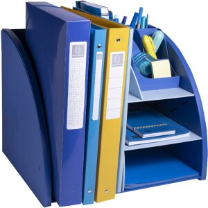 Exacompta 394202D Desktop Organiser Bee Blue Marineblauw Lichtblauw