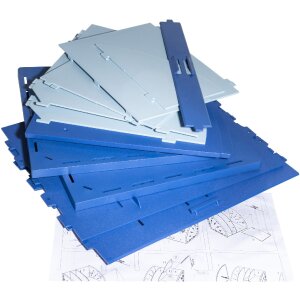 Exacompta 394202D Desktop Organiser Bee Blue Marineblauw Lichtblauw