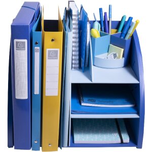 Exacompta 394202D Desktop Organiser Bee Blue Marineblauw Lichtblauw