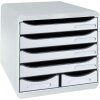 Exacompta ladebox Big Box Maxi 6 vakken lichtgrijs voor kantoororganisatie