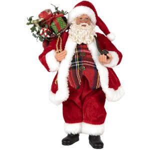 Clayre & Eef 65596 Kerstman Decoratie 27 cm Rood...