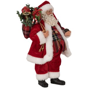 Clayre & Eef 65596 Kerstman Decoratie 27 cm Rood...