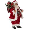 Clayre & Eef 65596 Kerstman Decoratie 27 cm Rood Klassiek Textiel Plastic