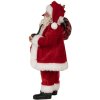 Clayre & Eef 65596 Kerstman Decoratie 27 cm Rood Klassiek Textiel Plastic