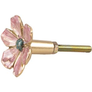 Clayre Eef Deurknop Bloem Roze Ø 4x3 cm Ijzer...