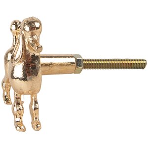 Clayre Eef deurknop Hond Poedel Goudkleurig Ijzer 5x4x5...