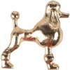 Clayre Eef deurknop Hond Poedel Goudkleurig Ijzer 5x4x5 cm Vintage