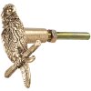 Clayre Eef Deurknop Uil Goudkleurig Ijzer 5x4x6 cm Decoratieve Meubelgreep Vintage Stijl