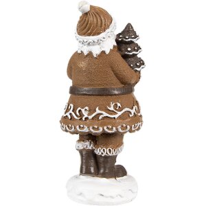 Clayre & Eef 6PR4305 Decoratie Kerstman 3x3x8 cm