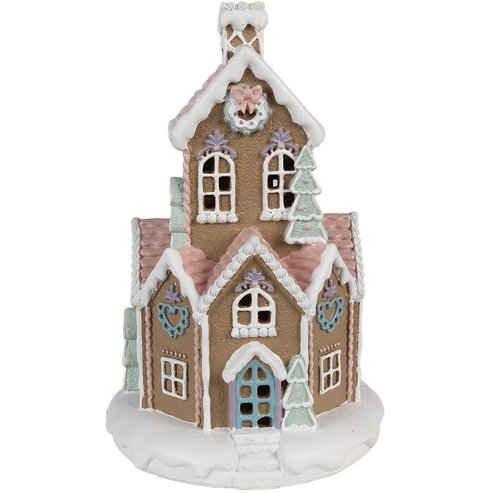 Clayre & Eef 6PR4308 Decoratiehuisje met LED Ø 14x22 cm / 3xAAA