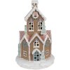 Clayre & Eef 6PR4308 Decoratiehuisje met LED Ø 14x22 cm / 3xAAA