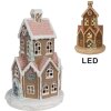 Clayre & Eef 6PR4308 Decoratiehuisje met LED Ø 14x22 cm / 3xAAA