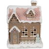 Clayre & Eef 6PR4317 Decoratiehuisje met LED 13x10x16 cm / 3xAAA